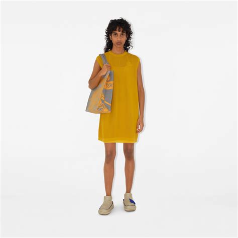 burberry sundress|Cotton Mesh Dress in Sunflower .